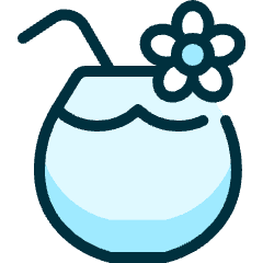 Cocktail Coconut Icon from Ultimate Duotone Set