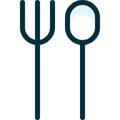 Restaurant Fork Spoon Icon from Ultimate Duotone Set