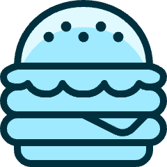 Fast Food Double Burger Icon from Ultimate Duotone Set