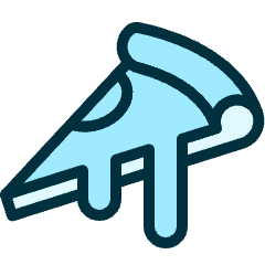 Fast Food Pizza Slice Icon from Ultimate Duotone Set