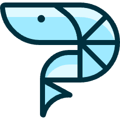 Seafood Shrimp Icon from Ultimate Duotone Set