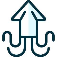 Seafood Squid Icon from Ultimate Duotone Set