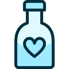 Soft Drinks Bottle Heart Icon from Ultimate Duotone Set