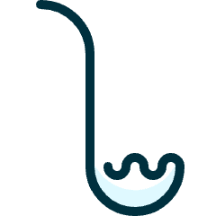 Kitchenware Ladle Spaghetti Icon from Ultimate Duotone Set