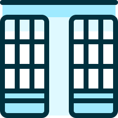 Asian Interior Door Icon from Ultimate Duotone Set