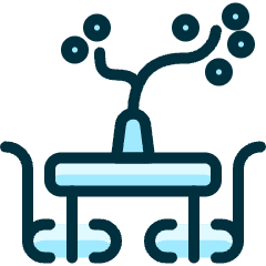 Asian Interior Eating Table Icon from Ultimate Duotone Set