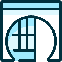 Asian Interior Entrance Icon from Ultimate Duotone Set