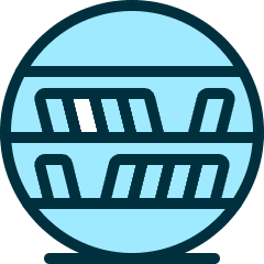 Shelf Books Round Icon from Ultimate Duotone Set