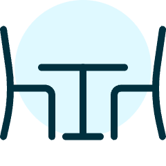 Table Restaurant Icon from Ultimate Duotone Set