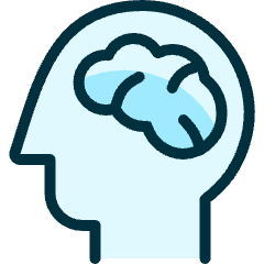 Brain Head 1 Icon from Ultimate Duotone Set