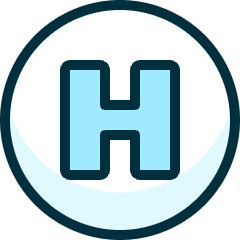 Hospital Sign Circle Icon from Ultimate Duotone Set