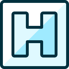 Hospital Sign Square Icon from Ultimate Duotone Set