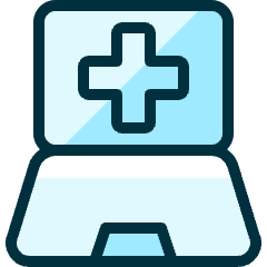 Medical App Laptop Icon from Ultimate Duotone Set