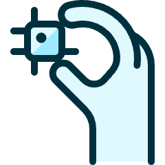 Technology Chip Hold Icon from Ultimate Duotone Set