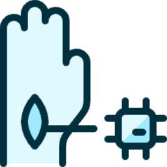 Technology Hand Chip Icon from Ultimate Duotone Set