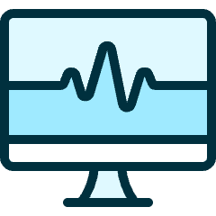 Monitor Heart Desktop Icon from Ultimate Duotone Set