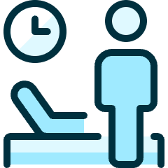 Medical Room Clock Man Icon from Ultimate Duotone Set