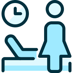 Medical Room Clock Woman Icon from Ultimate Duotone Set
