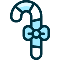 Christmas Sugar Cane Icon from Ultimate Duotone Set