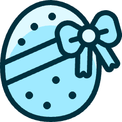 Easter Egg Ribbon Icon from Ultimate Duotone Set