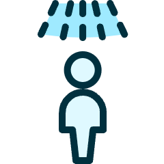 Bathroom Person Icon from Ultimate Duotone Set