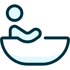 Bathroom Tub Person Icon from Ultimate Duotone Set