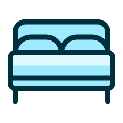 Hotel Double Bed 1 Icon from Ultimate Duotone Set