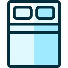 Hotel Double Bed Icon from Ultimate Duotone Set