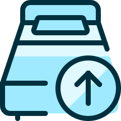 Hotel Double Bed Upload Icon from Ultimate Duotone Set