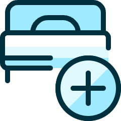 Hotel Single Bed Add Icon from Ultimate Duotone Set