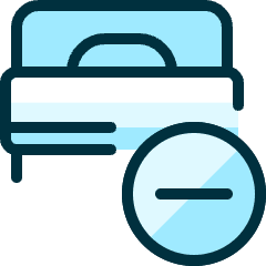 Hotel Single Bed Subtract Icon from Ultimate Duotone Set
