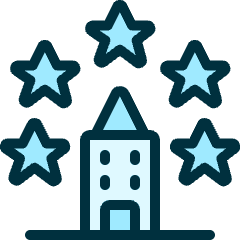 Rating Five Star Hotel Icon from Ultimate Duotone Set