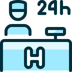 Reception Hotel 24 Icon from Ultimate Duotone Set