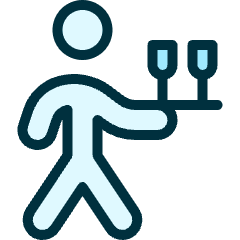 Room Service Champagne Icon from Ultimate Duotone Set