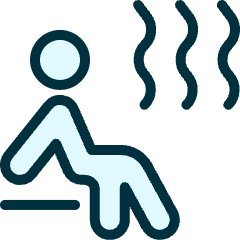 Sauna Heat Person Icon from Ultimate Duotone Set