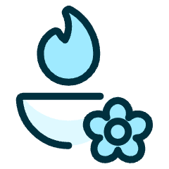 Spa Flame Icon from Ultimate Duotone Set