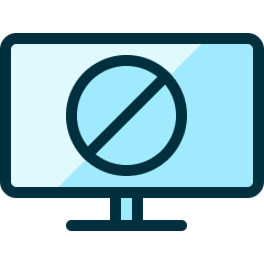 Tv Flat Screen Disable Icon from Ultimate Duotone Set