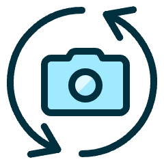 Camera Settings Flip Icon from Ultimate Duotone Set