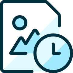 Image File Clock Icon from Ultimate Duotone Set