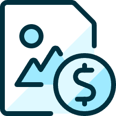 Image File Dollar Icon from Ultimate Duotone Set