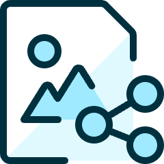 Image File Share Icon from Ultimate Duotone Set