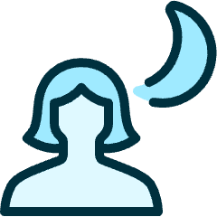 Light Mode Night Woman Icon from Ultimate Duotone Set