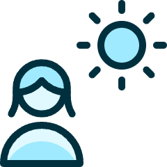 Light Mode Sunny Woman Icon from Ultimate Duotone Set