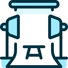 Photography Equipment Lights Background Icon from Ultimate Duotone Set