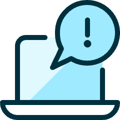 Alert Message Laptop Icon from Ultimate Duotone Set