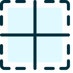 Cell Border Horizontal Vertical Icon from Ultimate Duotone Set