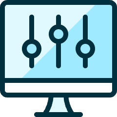 Settings Slider Desktop Vertical Icon from Ultimate Duotone Set