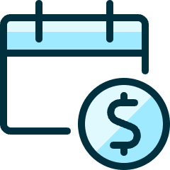 Calendar Cash 1 Icon from Ultimate Duotone Set