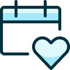 Calendar Favorite Heart 1 Icon from Ultimate Duotone Set