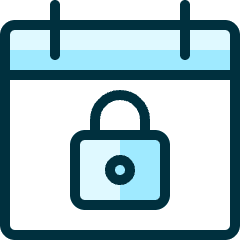 Calendar Lock Icon from Ultimate Duotone Set